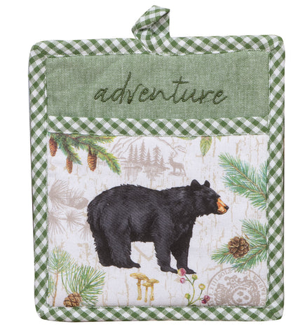 Pinecone Trails Bear Pot Holder-Lange General Store