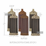 Pip Vinestar Button Loop Tea Towel Set of 3-Lange General Store