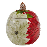 Poinsettia Cookie Jar-Lange General Store