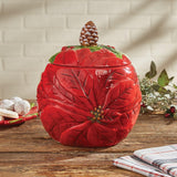 Poinsettia Cookie Jar-Lange General Store