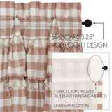 Portabella Buffalo Check Ruffled Prairie Swag Curtains-Lange General Store