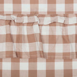 Portabella Buffalo Check Ruffled Short Panel Curtains-Lange General Store