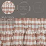 Portabella Buffalo Check Ruffled Swag Curtains-Lange General Store