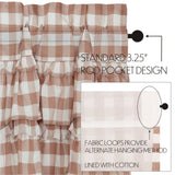 Portabella Buffalo Check Ruffled Valance