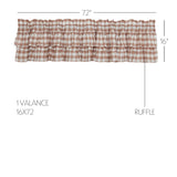 Portabella Buffalo Check Ruffled Valance