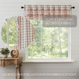 Portabella Buffalo Check Ruffled Valance