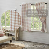 Portabella Buffalo Check Short Panel Curtains-Lange General Store