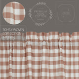 Portabella Buffalo Check Short Panel Curtains-Lange General Store