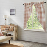 Portabella Buffalo Check Short Prairie Curtains-Lange General Store