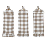 Portabella Check Button Loop Tea Towel Set of 3-Lange General Store