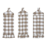 Portabella Check Button Loop Tea Towel Set of 3-Lange General Store