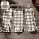 Portabella Check Button Loop Tea Towel Set of 3-Lange General Store