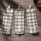 Portabella Check Button Loop Tea Towel Set of 3-Lange General Store