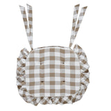 Portabella Check Ruffled Chair Pad-Lange General Store