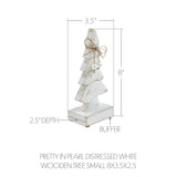 Pretty in Pearl Distressed White Wooden Trees-Lange General Store