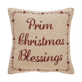 Prim Christmas Blessings Pillow-Lange General Store