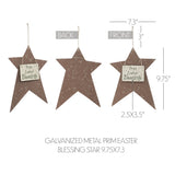 Prim Easter Blessing Galvanized Metal Star-Lange General Store