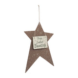 Prim Easter Blessing Galvanized Metal Star-Lange General Store