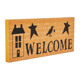 Prim Stars Raven Saltbox House Welcome Sign-Lange General Store