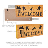 Prim Stars Raven Saltbox House Welcome Sign-Lange General Store