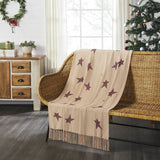 Primitive Burgundy Star Throw-Lange General Store