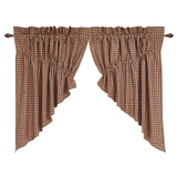 Patriotic Patch Prairie Swag Curtains-Lange General Store