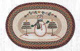 Primitive Star Snowman Braided Rug-Lange General Store