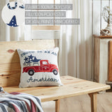 Proud To Be An American Red Truck Pillow-Lange General Store