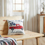 Proud To Be An American Red Truck Pillow-Lange General Store