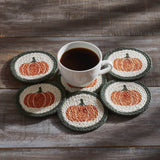 Pumpkin Bounty Braided Coasters-Lange General Store