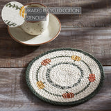 Pumpkin Bounty Braided Trivet 8"-Lange General Store