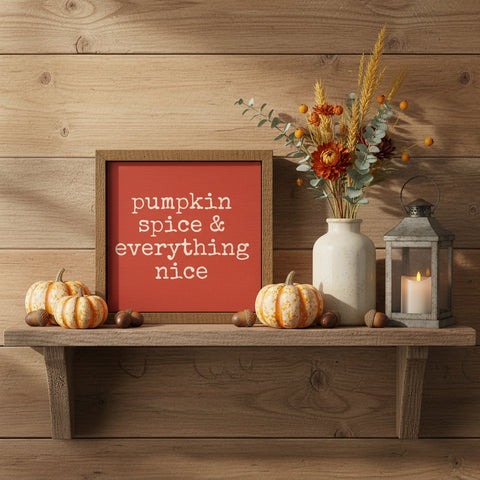 Pumpkin Spice & Everything Nice Sign 6x6-Lange General Store