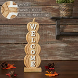 Pumpkin Stack Welcome Wooden Sign-Lange General Store