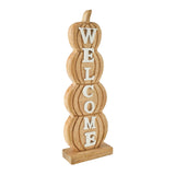 Pumpkin Stack Welcome Wooden Sign-Lange General Store