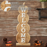 Pumpkin Stack Welcome Wooden Sign-Lange General Store