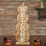 Pumpkin Stack Welcome Wooden Sign-Lange General Store