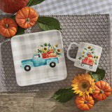 Pumpkin Truck Fun Salad Plates-Lange General Store