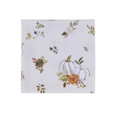 White Pumpkins And Poppies Fall Cotton Cloth Napkins Set of 4