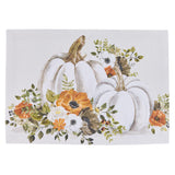 White Pumpkins And Poppies Fall Placemats Set of 4