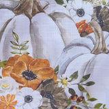 White Pumpkins And Poppies Fall Table Runners