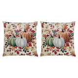 Pumpkins & Leaves Pillow Cover Set of 2