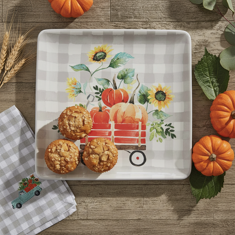 Autumn lifestyle image of the Pumpkin Truck Fun Platter