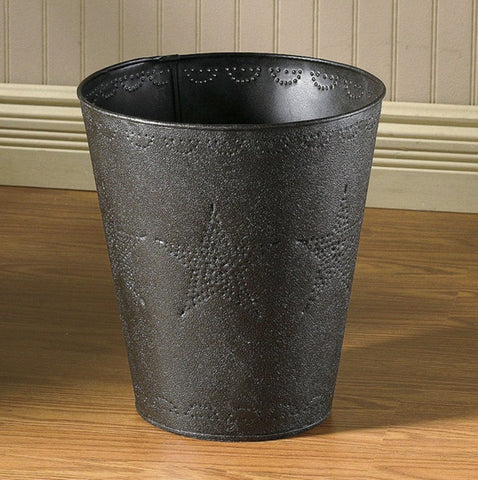 Punched Tin Star Waste Basket-Lange General Store