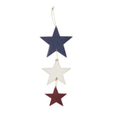 RWB Triple Hanging Stars Ornament-Lange General Store