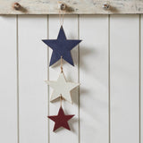 RWB Triple Hanging Stars Ornament-Lange General Store