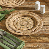 Rattan Spiral Charger Set-Lange General Store