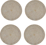 Rattan White Charger Set-Lange General Store