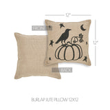 Raven Harvest Burlap Pillow-Lange General Store