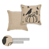 Raven Harvest Burlap Pillow-Lange General Store