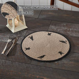 Raven Harvest Stencil Braided Placemat 14"-Lange General Store